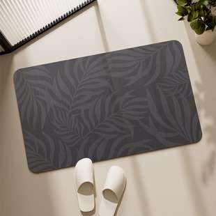 Simple Diatom Mud Mat Water Absorbent Non-Slip Bathroom Foot Mat Toilet Dirty-Resistant Floor Mat Entrance Decoration Easy Cleaning Mat