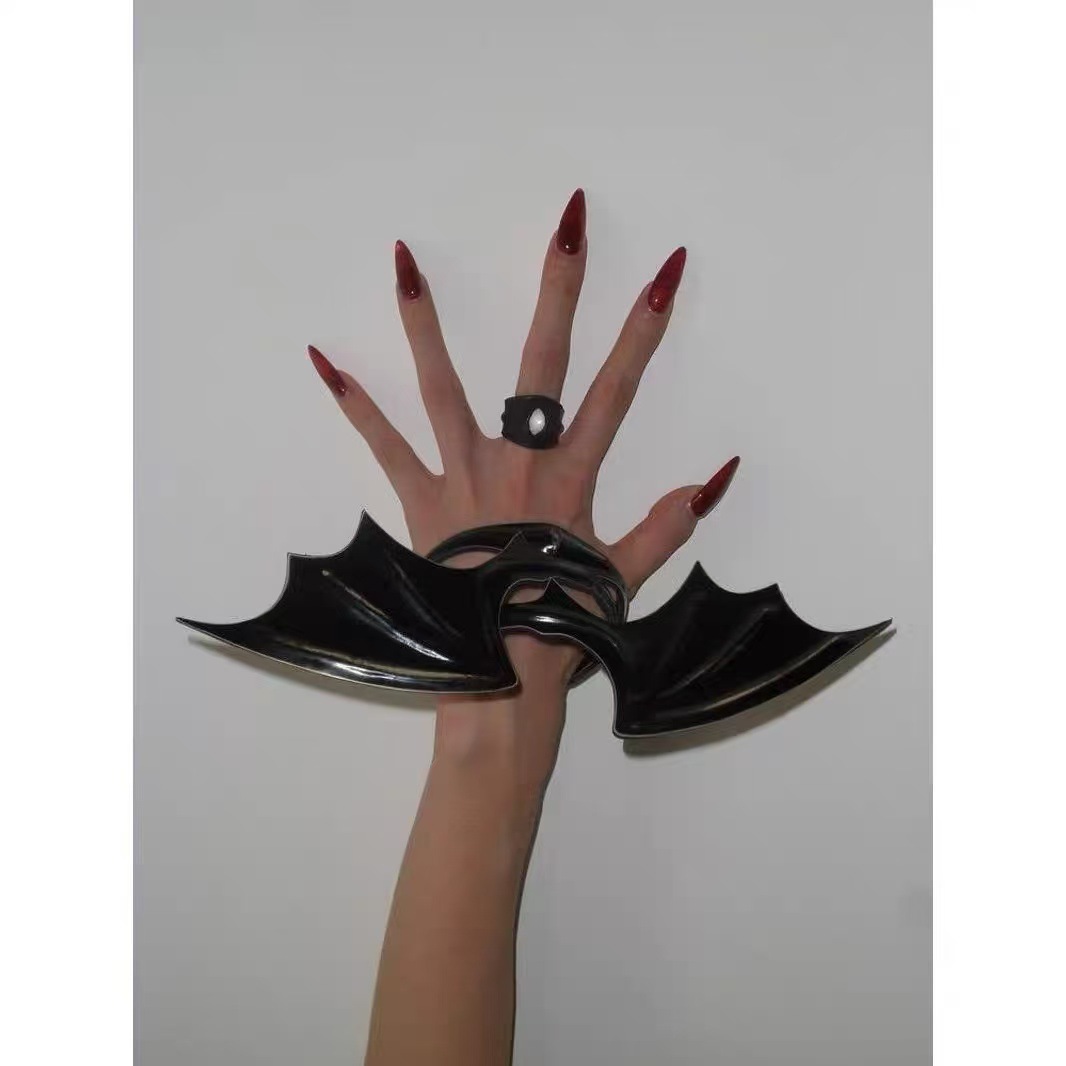 Wings Choker Imported Leather Handmade European and American Ins Style Halloween Hair Accessories Bat Wings Neckwear