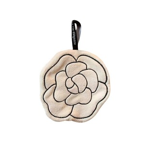 French flower towel factory wholesale thickened absorbent cloth hanging coral fleece soft quick-drying handkerchief