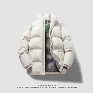 Couple's cotton-padded coat 2023 Winter new Korean style trendy stand collar thickened cotton-padded coat fashion brand plus size down cotton-padded coat for men