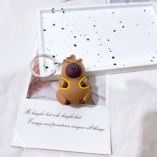 New explosion cartoon card Pibala doll key chain cute bag key chain couple pendant gift wholesale