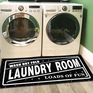 Cross-border American Letter Kitchen Mat Dirt Resistant Easy Cleaning Non-slip Washing Machine Room Absorbent Quick-drying Diatom Mud Mat