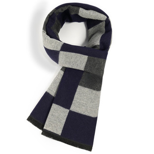Winter new jacquard cashmere men's scarf warm simple European and American business leisure men's foreign trade manufacturers wholesale