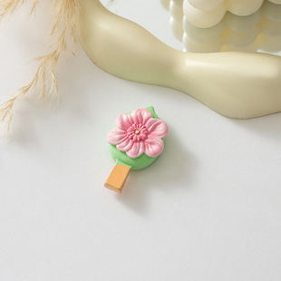 Romantic Cherry Blossom Ice Cream Refrigerator Sticker Creative Three-dimensional Cartoon Magnetic Sticker Home Kitchen Food Play Decoration DIY Accessories