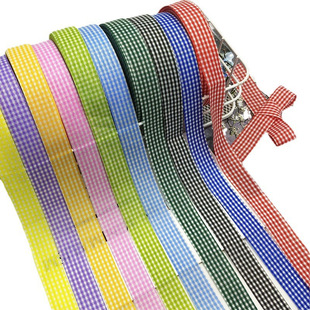 Plaid Ribbon small plaid ribbon ribbon handmade DIY gift gift flower packaging ribbon striped decoration
