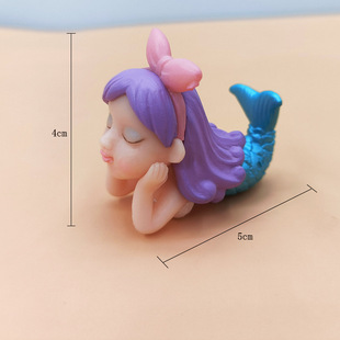 Bow fat Mermaid Doll wholesale diy micro landscape ornaments wholesale creative fish tank decoration accessories
