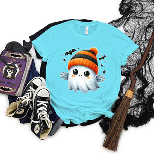 Trendy Halloween Essential Short Sleeve T-shirt Retro Hallow