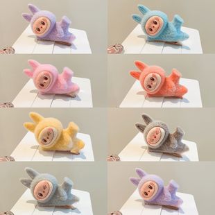 Labubu Hairpin Small Doll Lying Posture Hairpin Cute Girly Heart Side Bangs Clip Duck Cartoon Kidsren's Hair Accessories