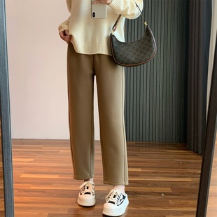 Maillard Velvet Pants Women's Winter Thickened Warm Ollie Velvet Casual Radish Pants Slimming 2024 New Woolen