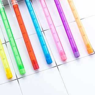 Transparent Pencil 9-section Egg Pencil No-cutting Bullet Pencil Replaceable Refill Children's Writing and Drawing Pencil