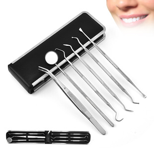 Factory wholesale stainless steel dentist tools 6-piece set tartar dental calculus remover cleaning oral tools