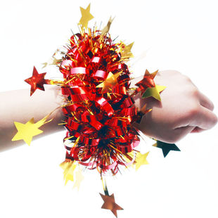 10 kindergarten wrist flowers June 1 children's day dance performance props bracelet flowers games cheerleader hand flowers