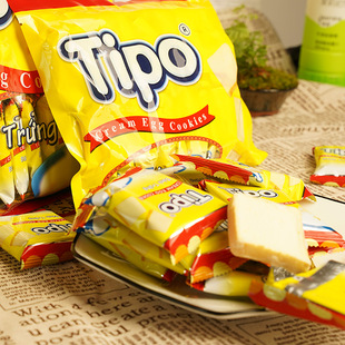 Vietnam imported Tipo dried bread 160g bag coated bread slices dried cake breakfast biscuits greedy snacks
