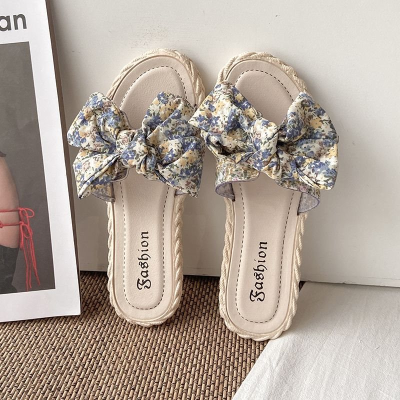 Bowknot Slippers for Women, Summer Outdoor Wear, 2026 New Fashion Trendy Ins-Style Cool Slippers, Versatile Women's Sandals