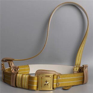 Wholesale etiquette belt flag raiser security guard duty golden diagonal waist shoulder belt training belt military band outer belt