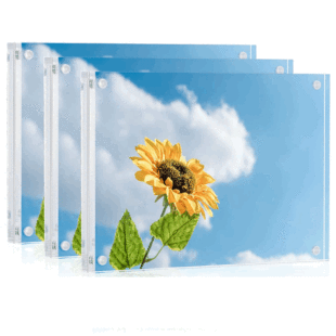 Factory wholesale acrylic creative photo frame transparent plexiglass table acrylic double-sided display photo frame