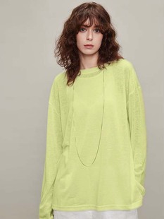 Siyuan Normcore Row Style Tencel Delicate Nude Deconstructed Oversized Bat Sleeve Slimming Look Sun Protection T-Shirt 7805