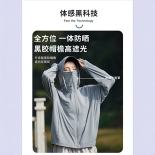 Ice Silk Sun Protection Clothing for Men Upf50 Uv Protection Sun Protection Clothing for Women Fashionable Cloud Original Yarn Detachable Brim Skin Clothing