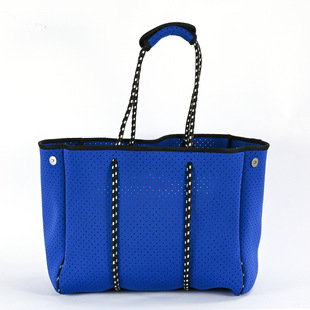 Dongguan factory large capacity portable shopping bag solid color casual women's bag fashion zipper diving beach bag
