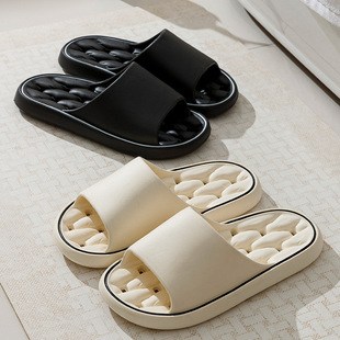 Breathable sandals and slippers household indoor non-slip men's and women's bathhouse bathroom slippers leak non-smelly hotel slippers wholesale