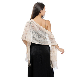 European and American Style Dinner Shawl New Flower Lace Scarf Bride Bridesmaid Wedding Dress Cheongsam Prom Banquet Shawl Women