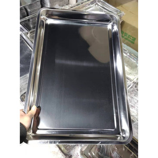 Magnetic Square Plate Stainless Steel Tray Dish Plate Barbecue Plate Rice Plate Dumpling Plate Fruit Plate Rectangular Iron Plate