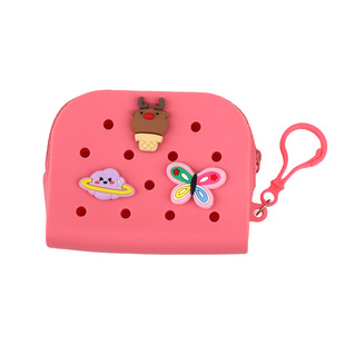 2024 new creative children's cartoon silicone bag hole bag diy detachable cute storage bag in stock wholesale