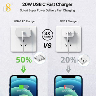 D8 Cross-border Special for PD Fast Charging Data Line MFi Certification Applicable to Apple 14/13/12/12 Pro