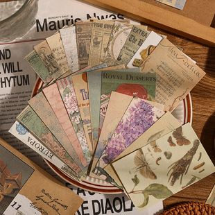 Ancient Style Material Book artistic retro Journal background paper note base paper non-adhesive DIY journal note paper