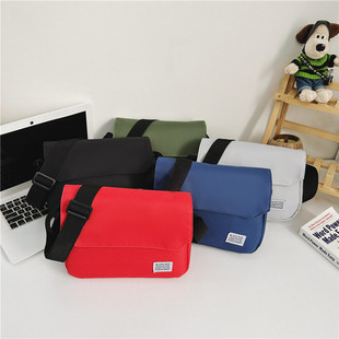 Cross-border Men's Bag Messenger Bag All-match Crossbody Bag Casual Shoulder Bag Cover Bag Women's Bag Korean-style Simple Men's Satchel