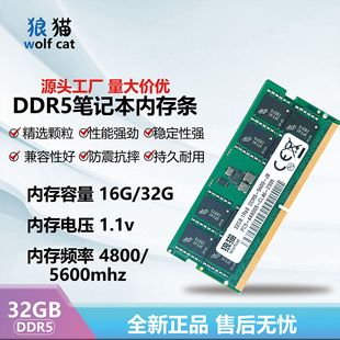 Чипы памяти для ноутбуков DDR5 16G 32G 4800 5600 полностью совместимы и поддерживают двухпроходный