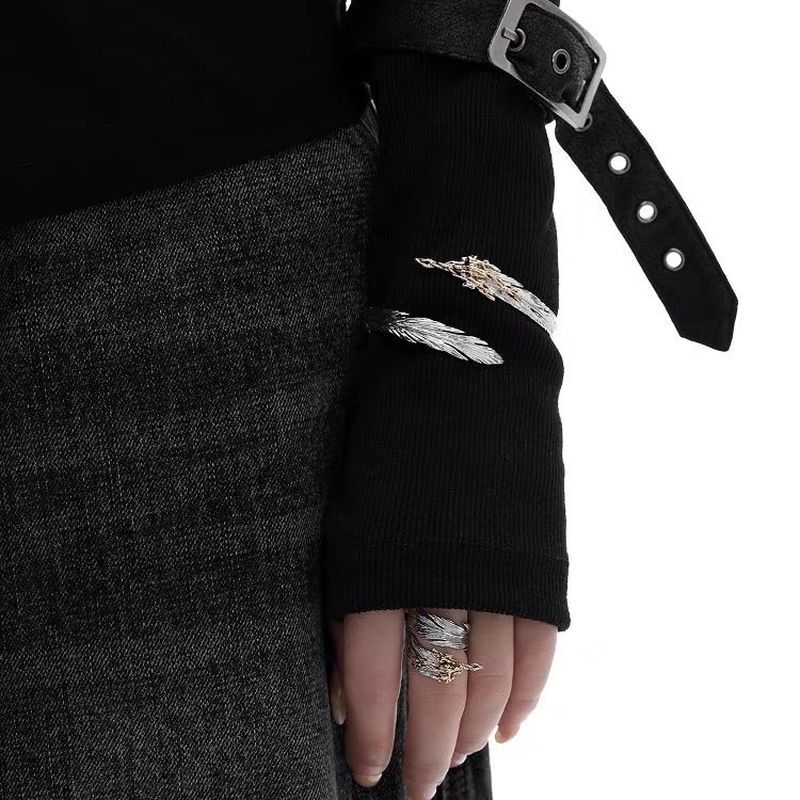 Sumiyaki Feather Series Niche High-End Bracelet for Women Subculture Punk Bracelet