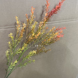[orange flower material] orange orange hydrangea rose rime grass flower arrangement ceiling hanging fog leaf material decoration wedding
