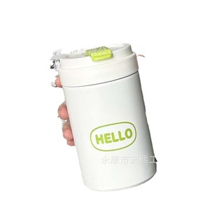 New coffee cup 316 stainless steel portable double drinking rope cup high color value simple tea warehouse insulation cup