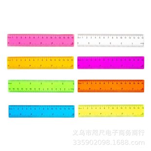 Advertising ruler 15cm color plastic ruler color transparent ruler learning tools simple ruler support wholesale