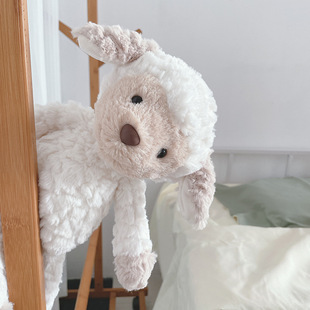 Factory direct wholesale plush lamb doll machine leather shell cotton holiday gift baby toy