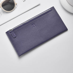 Factory direct leather wallet women's long 2024 new wallet ultra-thin hand wallet exquisite high-end portable