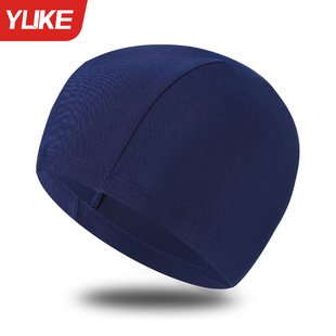 Yuke swimming cap for men and women solid color large long hair comfortable elastic imitation shark skin cloth cap swimming cap wholesale