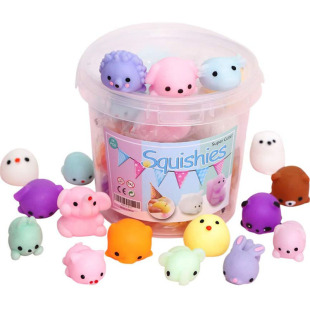 Cross-border hot sale barrel cute animal pinch music super cute tuanzi children's gift small toy factory supply wholesale