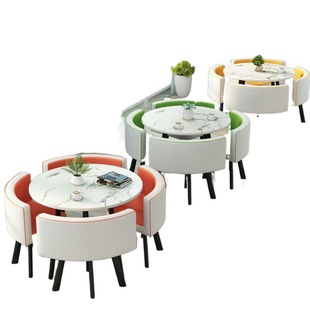 Simple office negotiation negotiation table and chair combination creative meeting milk tea shop leisure reception small round table dining table