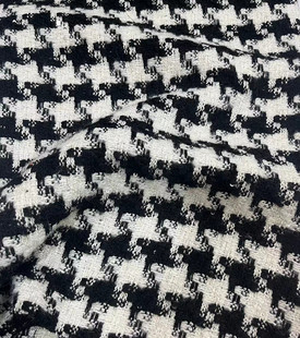 [Enterprise Collection] Sequin Coarse Spinning Small Chanel Wool Fabric Circle Houndstooth Circle Tops
