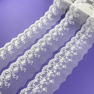 New product lace European flower mesh embroidery curtain rose flower cotton clothing accessories manufacturers wholesale