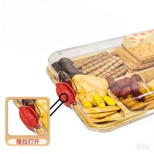 Snap Multifunctional Outdoor Camping Hotel Transparent Lid Food Cover Wood Bamboo Plate Dust-proof Cold Dishes Food Cover