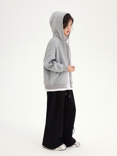 Girls' Korean-style Hooded Jacket 2025 Spring New Children's Fashionable All-match Sweater Casual Loose Cardigan
