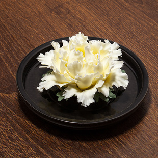 Ceramic hand pinch flower peony blossom fragrant decoration expansion desktop hotel tea room living room study business gift set
