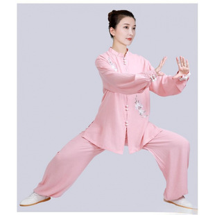 Wholesale Tai Chi Clothing Women's New Cotton and Linen Tai Chi Practice Clothing Women's Summer Clothing Spring and Autumn Baduanjin Free Shipping
