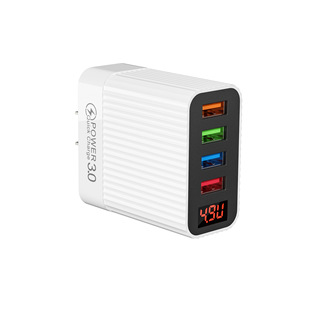 Интеллектуальный цифровой дисплей 4usb многопорное зарядное устройство 5v2.4a адаптер питания подходит для Apple Android мобильный телефон