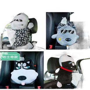 Car Sun Visor Tissue Box Cover Cute Cartoon Car Armrest Box Paper Box Hanging Seat Paper Cover Doll