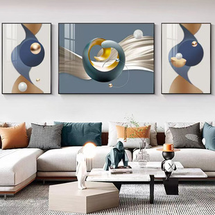 Living Room Decoration Scandinavian Style Sofa Background Wall Crystal Porcelain Wall Triptych Modern Minimalist Bedroom Dining Room Wall Painting Hanging