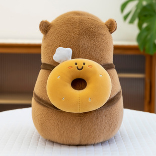 Cute Baking Kapibala Doll Faguette Capybara Plush Toy Grasping Machine Doll Girl Pillow Doll Batch